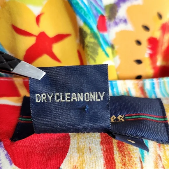 Breeches Vintage 100% Silk Gardengirl Floral Skirt Vibrant Color Women's Size 4 - Picture 10 of 10